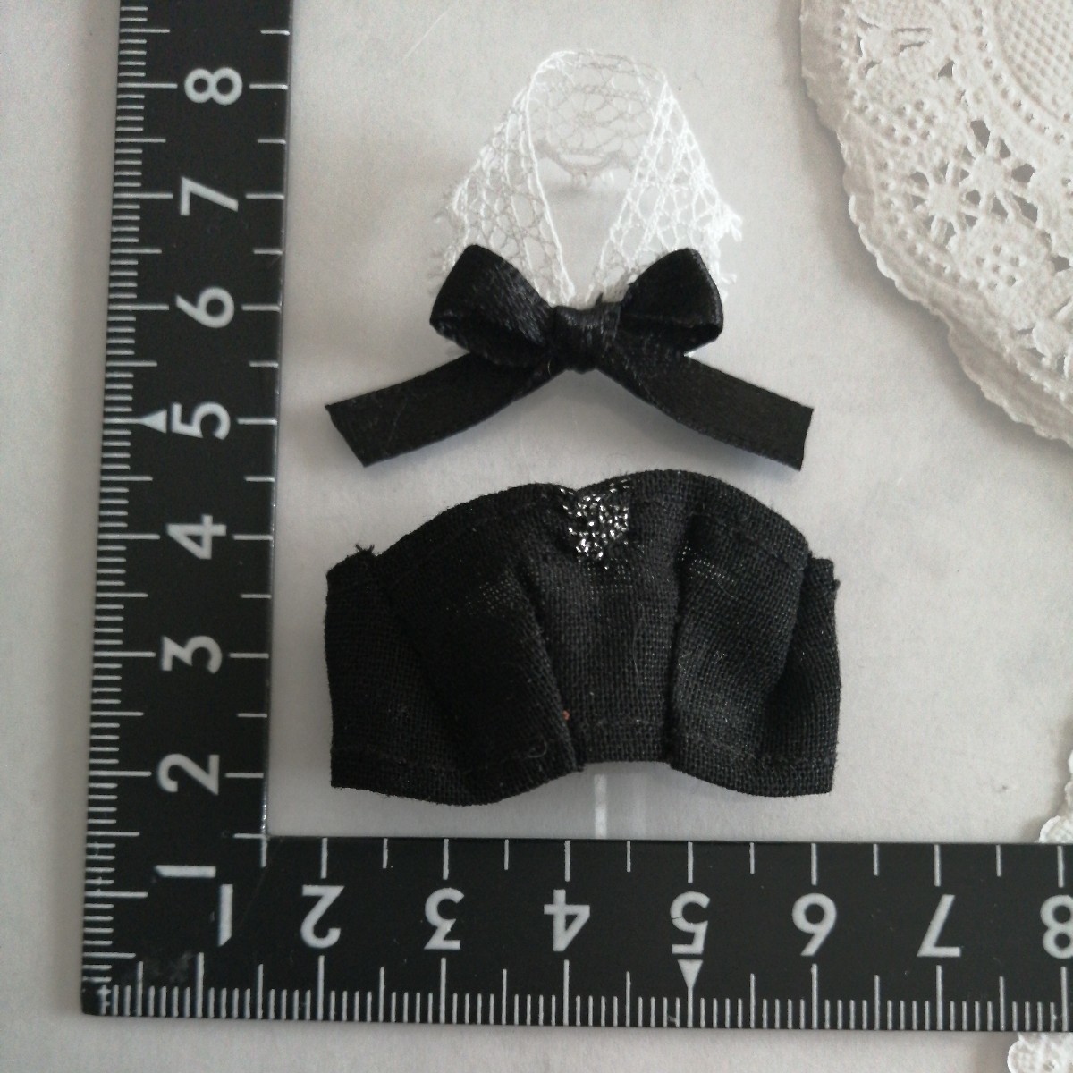 tia*゜☆:。 ドール用 ピュアニーモSサイズ チューブトップ+レース リボン つけ襟 セット 拍卖