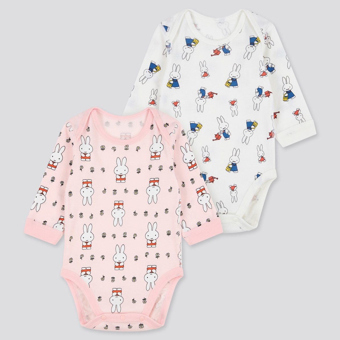 70サイズ【ユニクロ】絵本コレクション 2020 秋冬 ボディスーツ ちいさなうさこちゃん(長袖・2枚組)拍卖