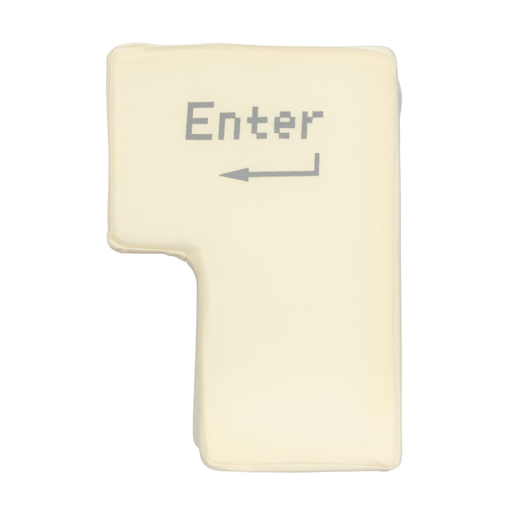 キーボード ビッグエンターキー 巨大 クッション ストレス発散 アイボリー グリーンハウス GH-BIGENTER-IV/4357拍卖