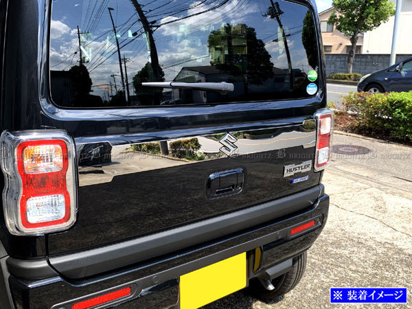 ハスラー MR92S MR52S 超鏡面 ステンレス メッキ トランクリッド モール 2PC リア リヤ ガーニッシュ カバー ベゼル パネル TRU-MOL-170拍卖