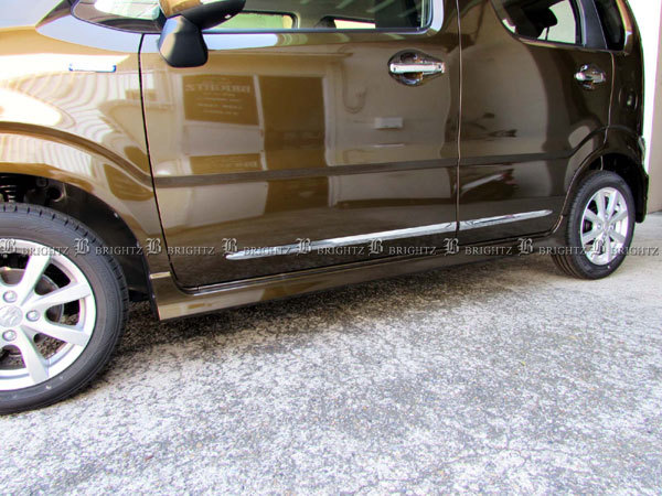 ワゴンRスティングレー MH35S MH55S メッキ サイド ドア モール ガーニッシュ アンダー カバー ベゼル パネル SAI-MOL-5590拍卖