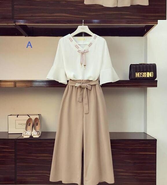 HSM816★パンツスーツ レディース セットアップ2点セット 半袖ブラウス パンツ 二次会通勤 体型カバー着痩せ 通勤 結婚式M~2XL拍卖