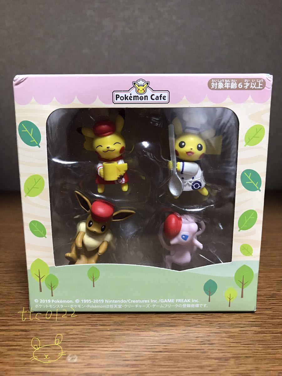 新品未使用 Pokemon Cafe(ポケモンカフェ) PUTITTO ポケモンコレクション コップのフチ子のようなフィギュア イーブイ,ピカチュウ,ミュウ拍卖