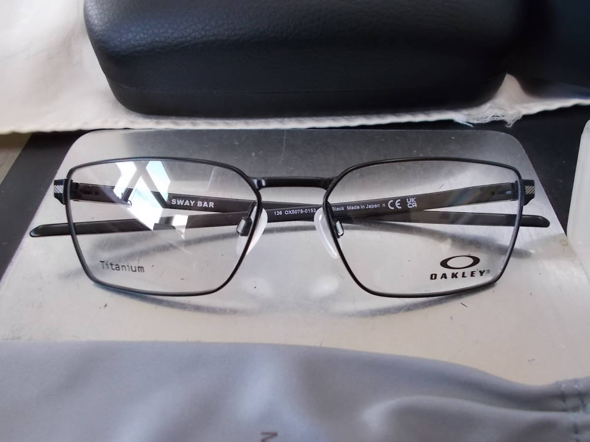 OAKLEY オークリー SWAY BAR 超かっこいい チタン Titanium 眼鏡フレーム OX5078-0153 Satin Black MADE IN JAPAN拍卖