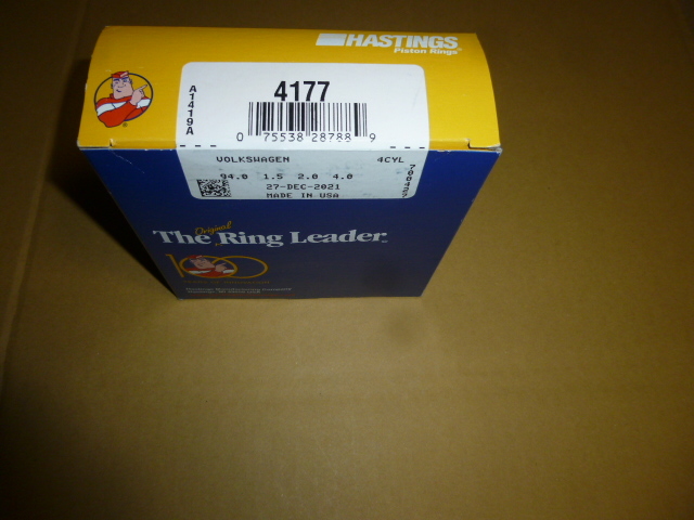 ヴァナゴンT3/カラベルT3 1.9(DH)用ピストンリングセット新品1台分/米国製拍卖