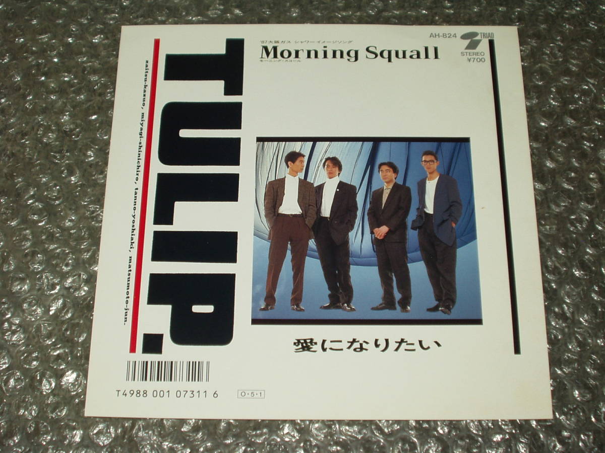 7”★TULIP/チューリップ「MORNING SQUALL/モーニング・スコール c/w 愛になりたい」~財津和夫/'87大阪ガス「シャワー」イメージ・ソング拍卖