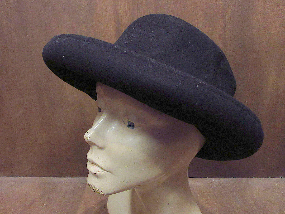 ビンテージ90’s●Eddie Bauerウールフェルトハット黒●231017j7-m-ht-flt古着1990sエディバウアー帽子拍卖