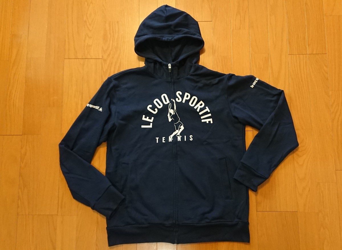 未使用品 ルコックスポルティフ ジップアップパーカー Oサイズ (LL、XL):LECOQSPORTIF TENNIS テニス拍卖