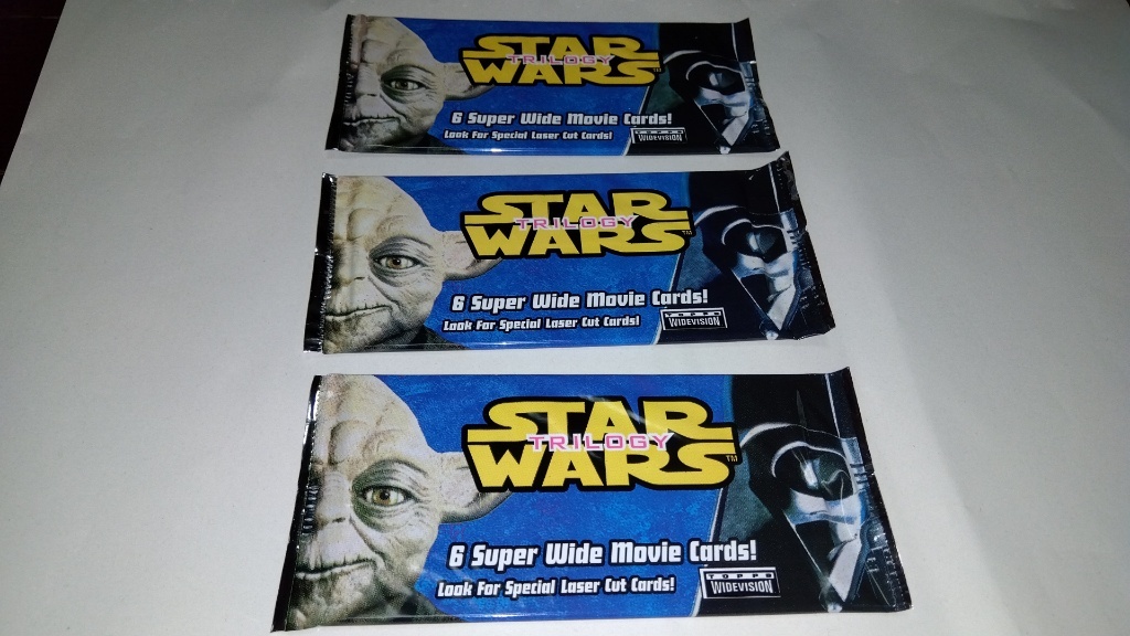 スターウオーズ トリロジー ワイド版 トレーディングカード3パックセット 1997年製拍卖