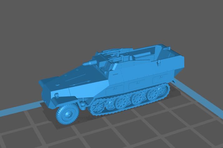 1/144 (3D)レジンキット 未塗装 WWⅡ ドイツ軍 戦車 Sd.Kfz.251/9 D型 火力支援車 2ワールドタンク ミュージアム 【同梱可能】拍卖