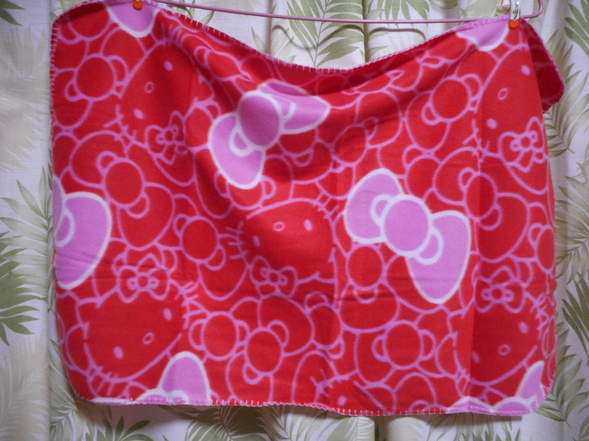 サンリオ キティ フリース ブランケット 赤拍卖