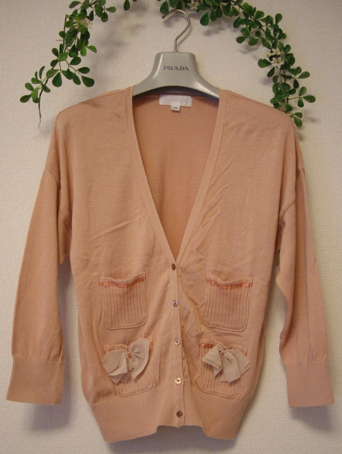 美品!日本製★ジルスチュアート JILL STUART★ニットカーディガン ★Mサイズ★ピンク★長袖カーディガン拍卖