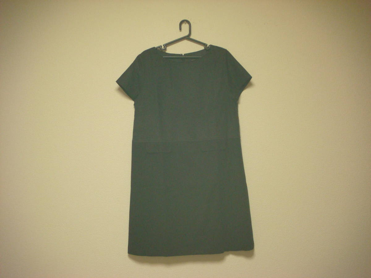 クリアインプレッション バイカラー 切り替え ゆたり ワンピース 3 美品 黒グレー拍卖