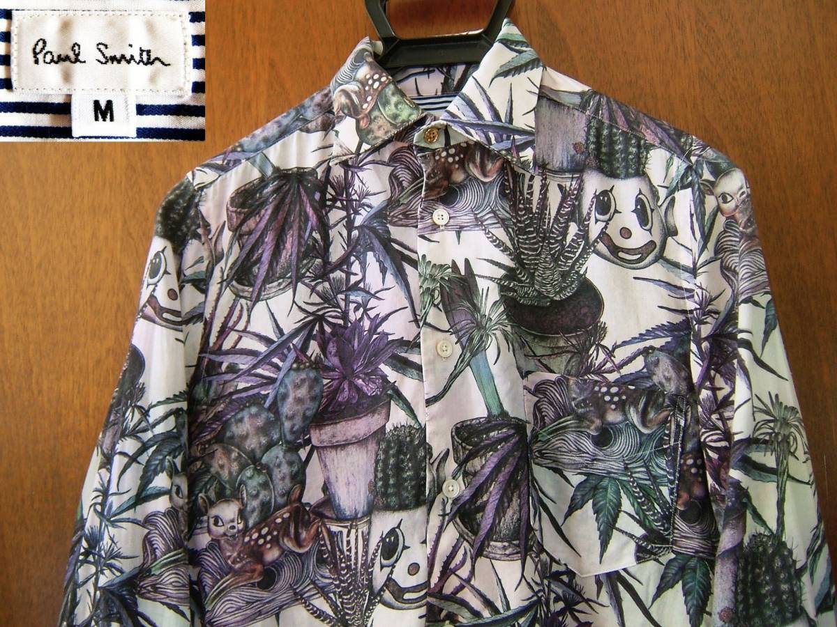 ポールスミス Paul Smith 長袖シャツ サボテン 植物 アニマル拍卖