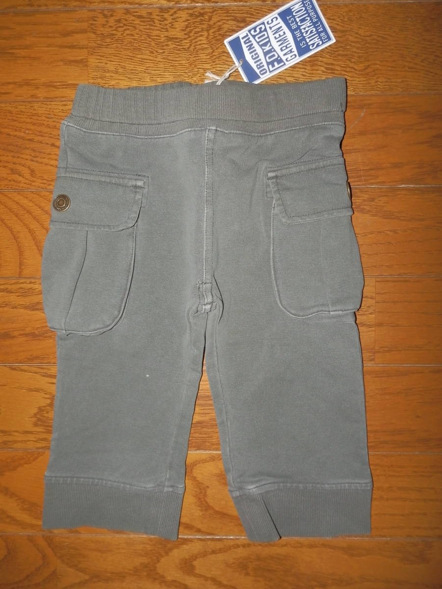 保管品新品★F.O.KIDS ストレッチ 七分丈カーゴパンツ 110 モスグリーン拍卖