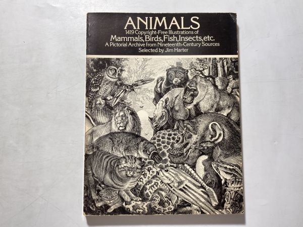 ANIMALS 1419 Copyright-Free Illustrations 洋書 フリー画 素材 デザイン 動物 鳥 虫 魚 爬虫類 哺乳類拍卖