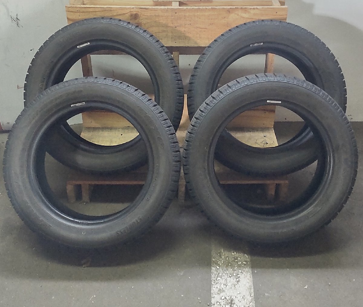 スタッドレス タイヤ 4本 2019年製 155/65R14 75Q TOYO GARIT GS 7.2-7.6 中古拍卖