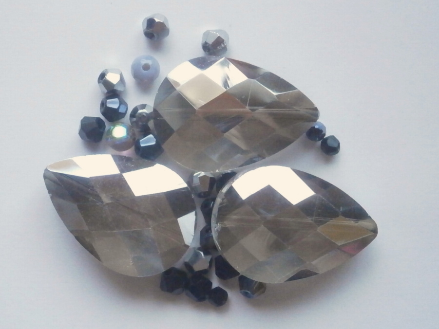 ガラスビーズ★ドロップ★タイプ B★グレー系★B拍卖