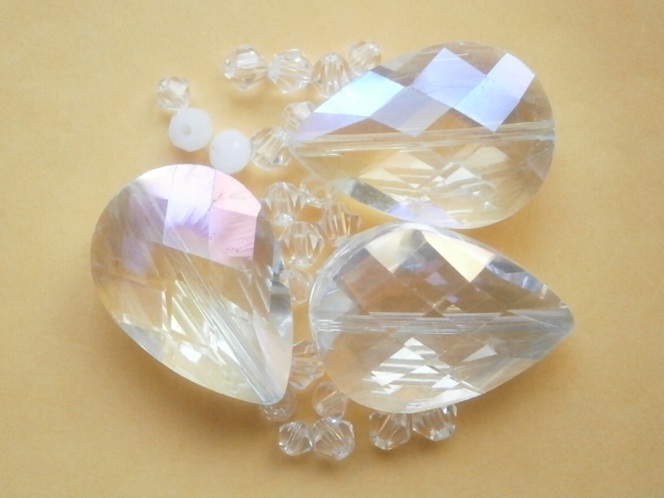 ガラスビーズ★ドロップ★タイプ B★クリア系★e拍卖