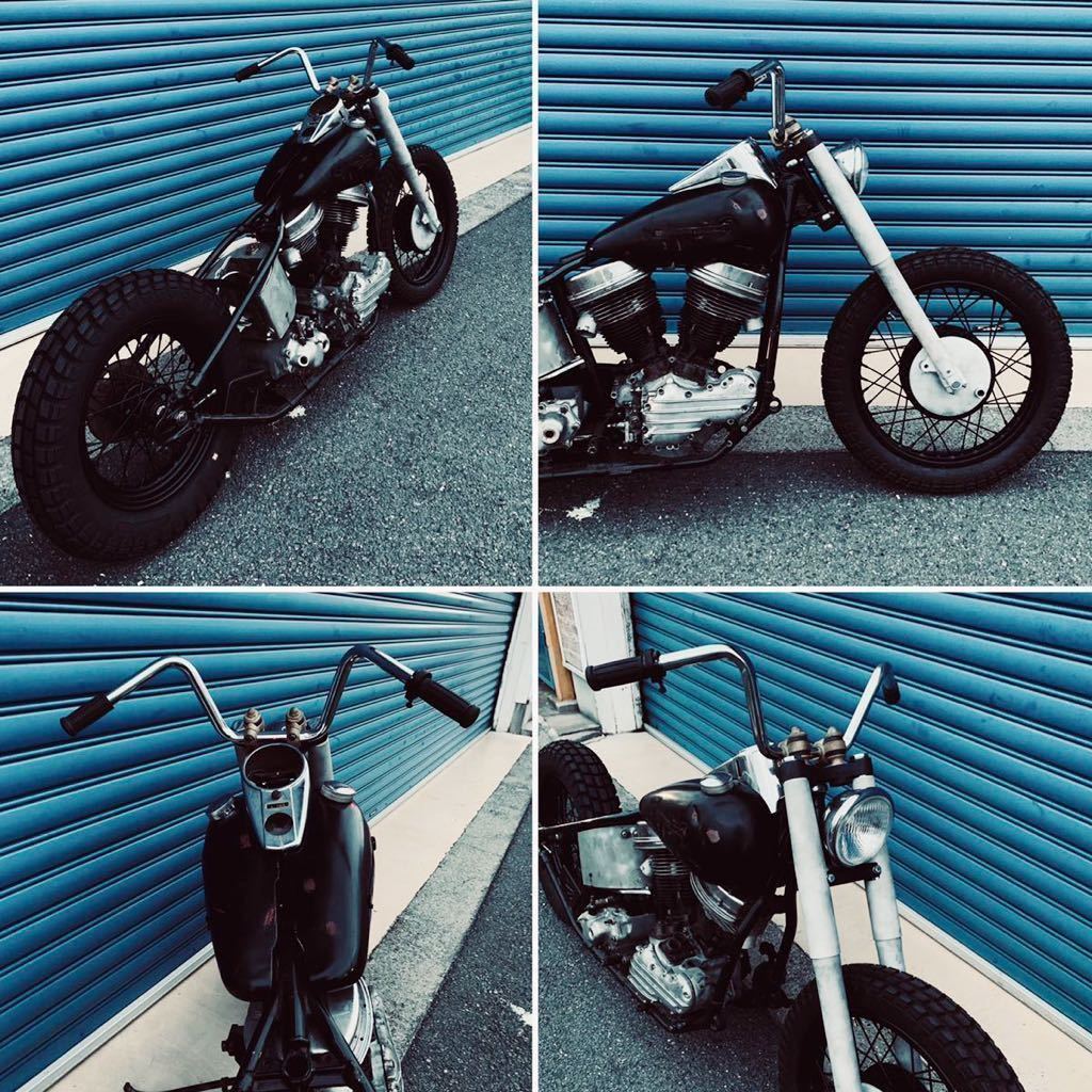 60s スタイル ナロー エイプ クロームメッキ ナックル パン ショベル エボ ビンテージ チョッパー ヘリングス拍卖