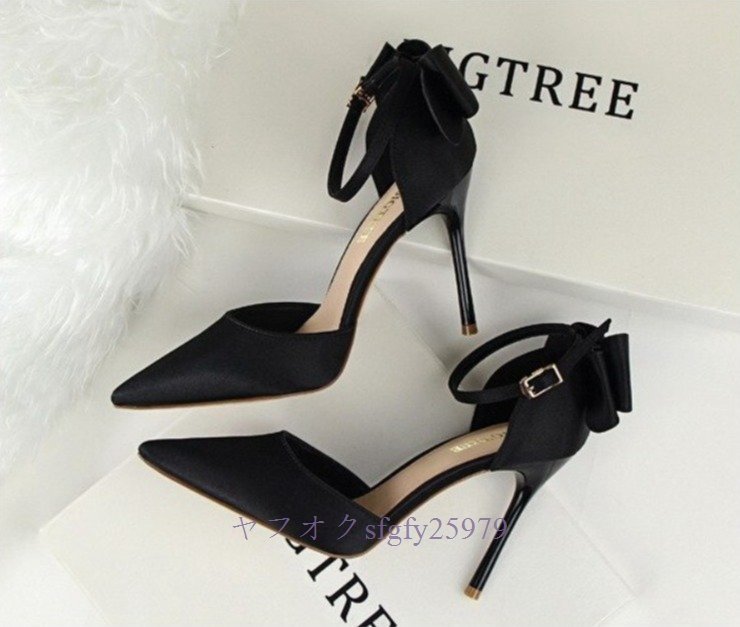 L420☆新品可愛い 大きいサイズ パンプス レディース ポインテッドトゥ ハイヒール ピンヒール 22~26.5cm拍卖