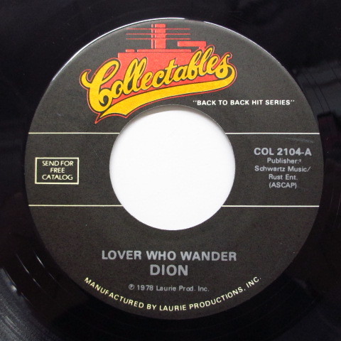 DION / DION & THE BELMONTS-Lovers Who Wander (80's Reissue)拍卖