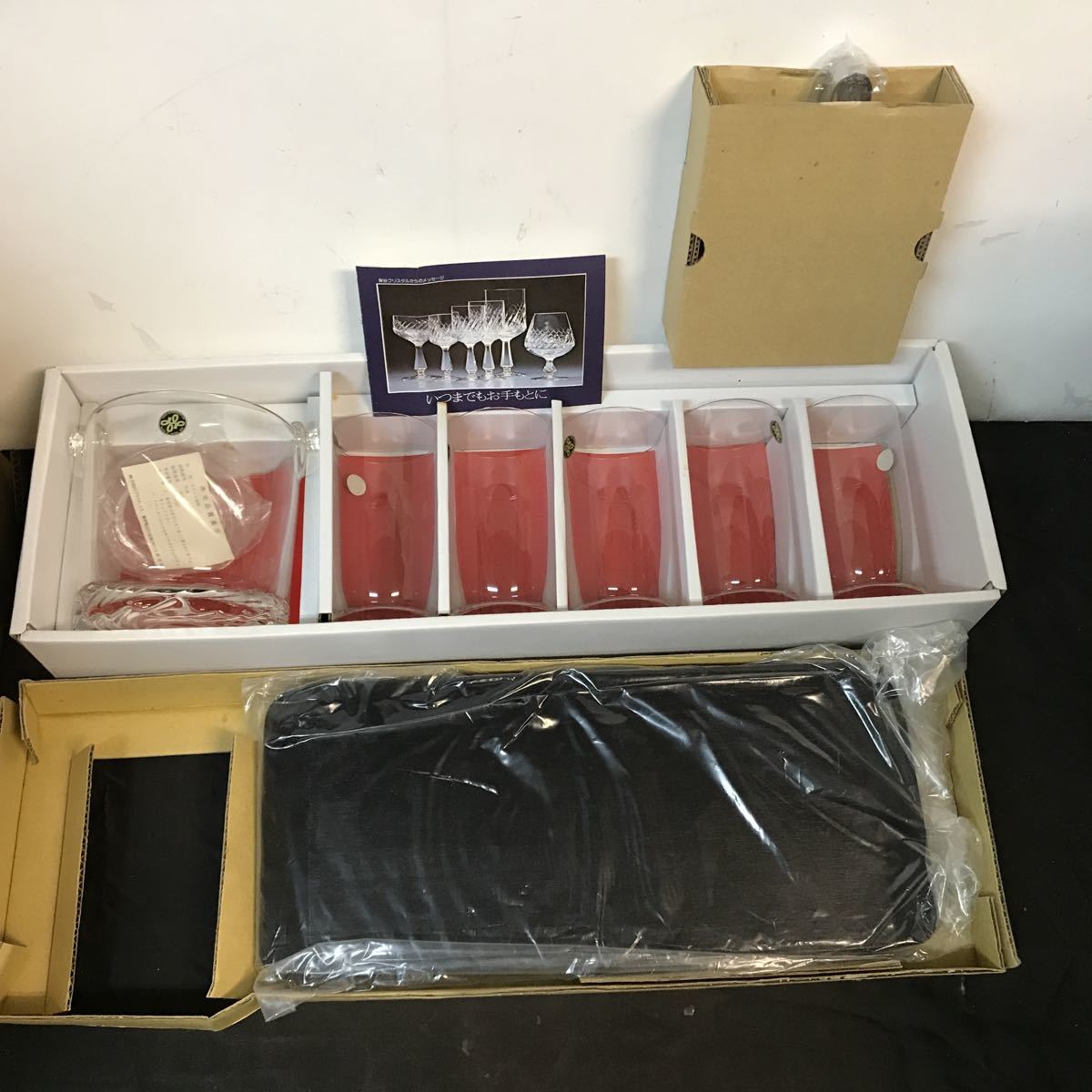 未使用品 HOYA CRYSTAL タンブラー5客 アイスペールセット NIS6080 Hi-BALL ホヤ クリスタル グラス拍卖