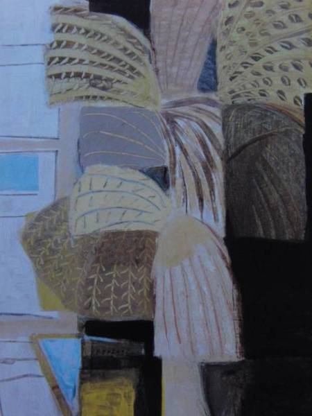 香月 泰男、尾花、希少な画集より、版上刷サイン入、 新品高級額装付、状態良好、choco拍卖