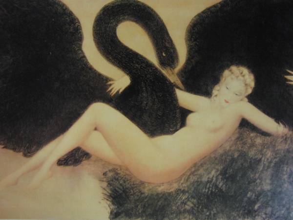 ルイ・イカール、「レダ」、豪華限定版画集画・定価10万円/額付拍卖