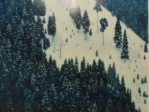 東山魁夷、春雪、限定、大判額装画版、版上落款入、新品額・オーダーマット額装拍卖