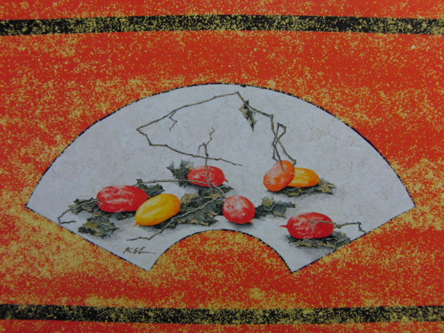 宮田圭、<遥>80「カラスウリ」、希少な額装用画集より、新品高級額装付、状態良好、送料無料、marin拍卖