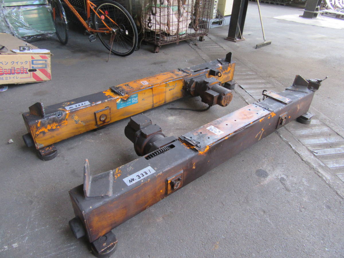 油谷 №3331 天井クレーン キトー EO5T-18M 5トン 5t サドル 走行モーター 横行 レール 軌条レール クレーンサドル ギヤモーター 三相200V拍卖