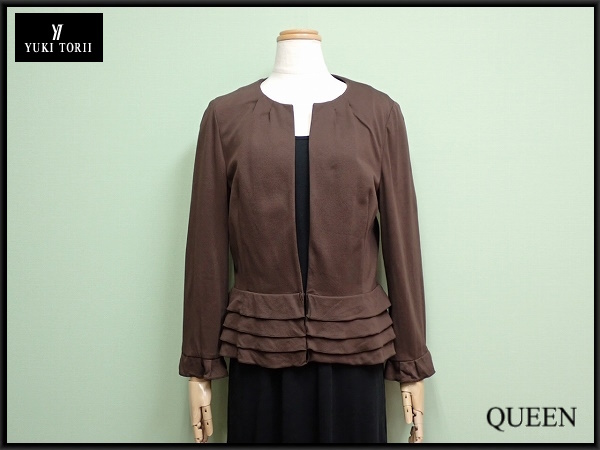 YUKI TORII ノーカラージャケット・40/難有り▲ユキトリイ/ストレッチ/23*10*4-25拍卖