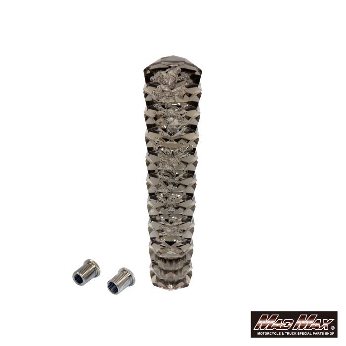 トラック用品 シフトノブ スパーク 200mm スモーク 12*1.25mm 変換アダプター付/スーパーグレート ファイター キャンター【送料800円】拍卖