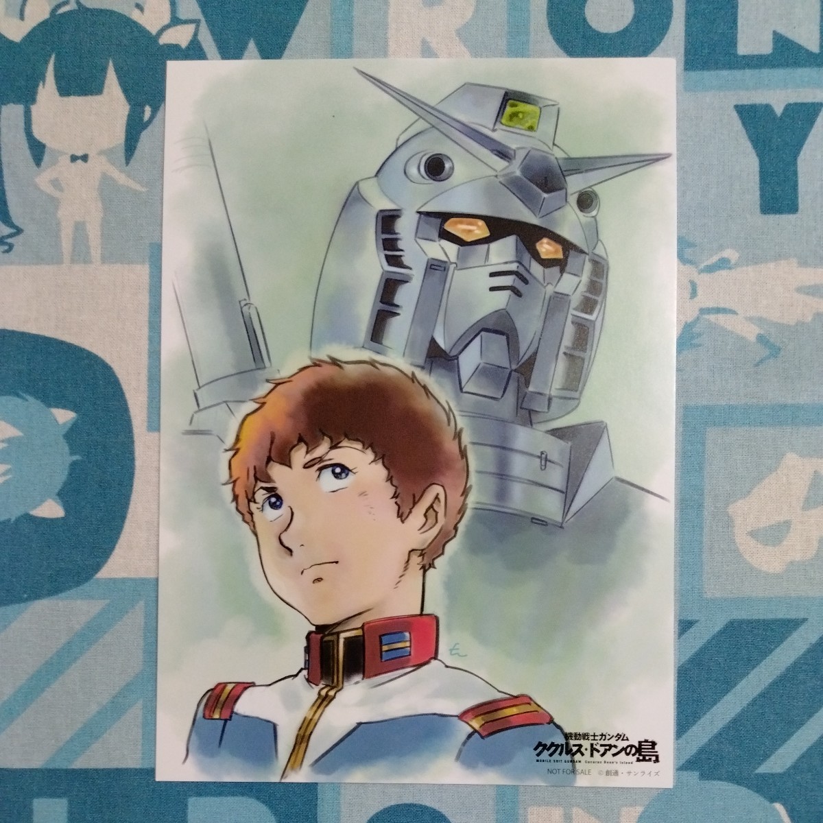 機動戦士 ガンダム ククルス ドアンの島 2週目 来場者 特典 イラストシート アムロ RX-78-02 未使用品 角打ち・初期汚れあり 非売品 安彦拍卖