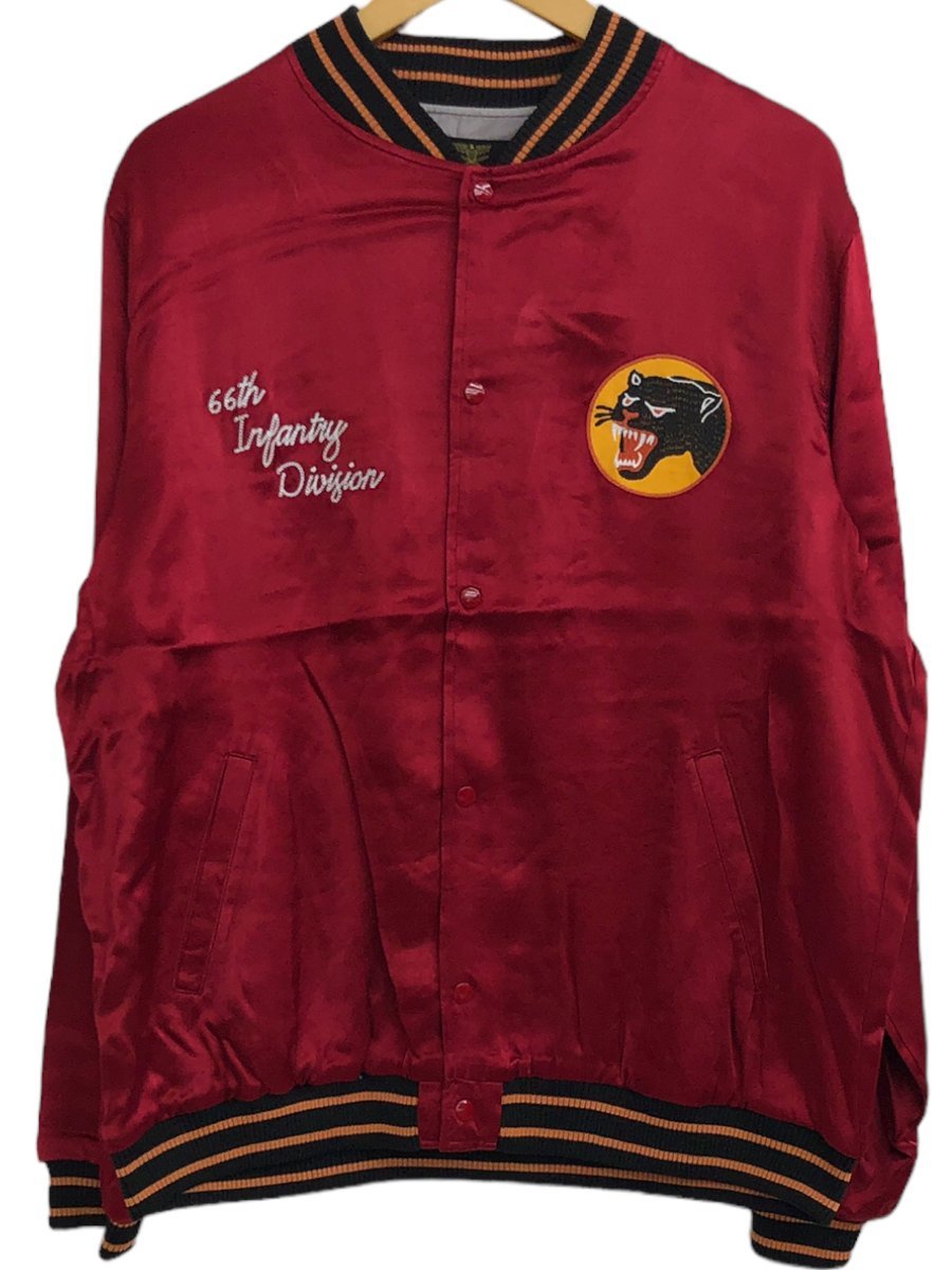 HOUSTON (ヒューストン) RAYON AWARD JACKET(BLACK PANTHER)レーヨンアワードジャケット 刺繍 XL 51249 マルーン メンズ /004拍卖