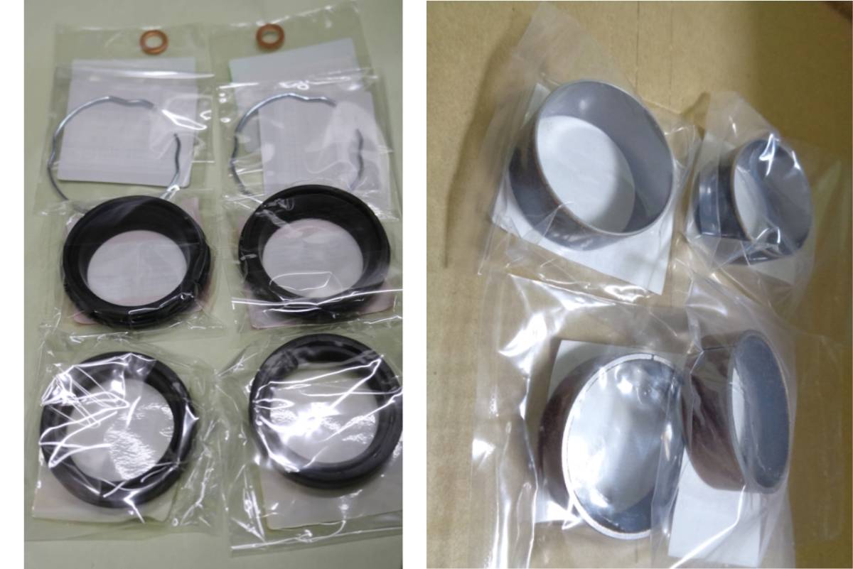 送料185円 04/安心セット 1台分 EX250P ニンジャ250 Z250 フォークシール フォークブッシュ オイルシール メタル ダストシール拍卖