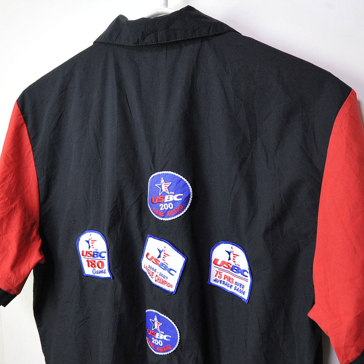 古着●クルージンUSA ボウリングシャツ USBCワッペン5枚付き XL xwp拍卖