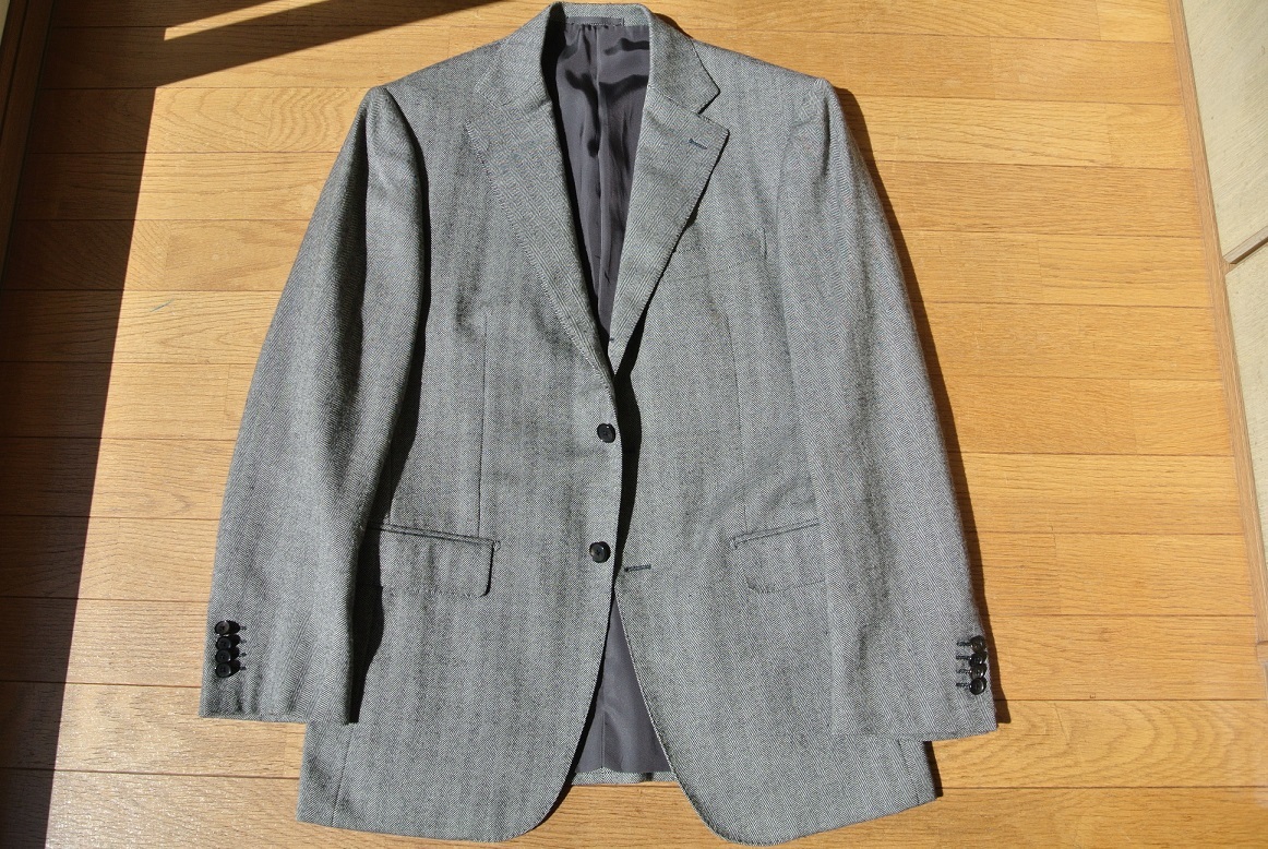 送料無料 バーニーズ BARNEYS New York ヘリンボーン・ジャケット 日本製拍卖