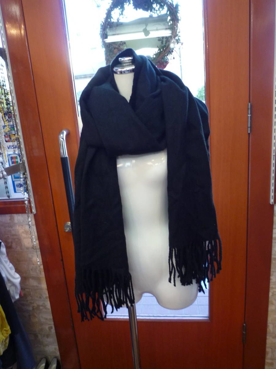【1009-16】黒 ストール拍卖