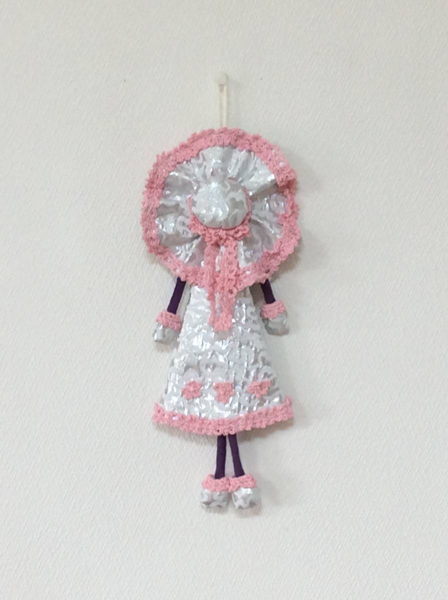 ハンドメイド 編みぐるみ&銀柄生地フェルト人形 その5拍卖