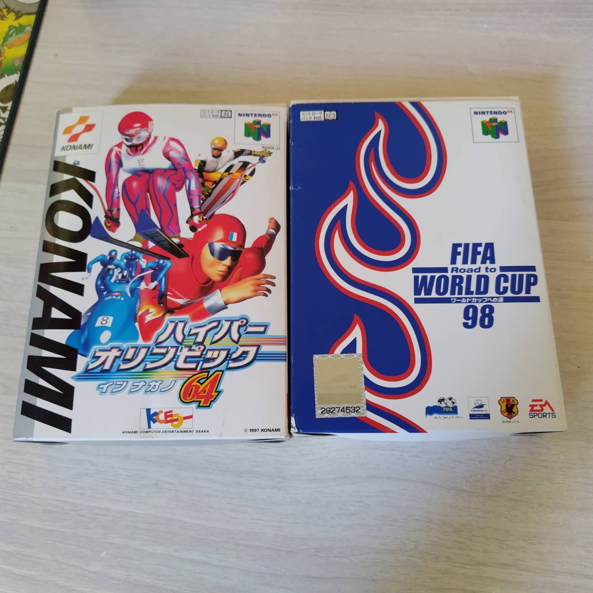 ◯N64 ハイパーオリンピック イン ナガノ64 FIFA Road to WORLD CUP98   箱説付き  何本でも同梱OK◯拍卖