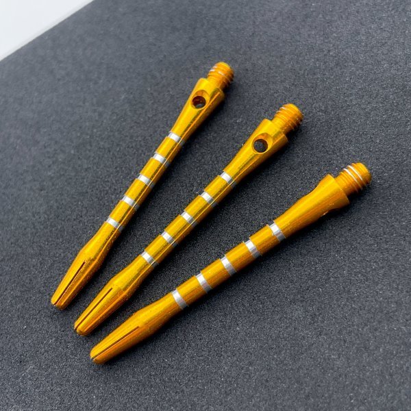 O008-6 アルミロッド ダーツロッド ロングラインシャフト 47mm ゴールド 3本拍卖
