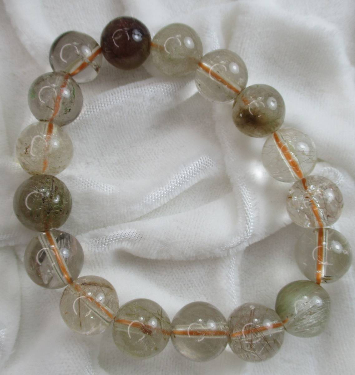 B-29 ルチルクオーツ ブレスレット 金針 金運アップ 10㎜玉拍卖