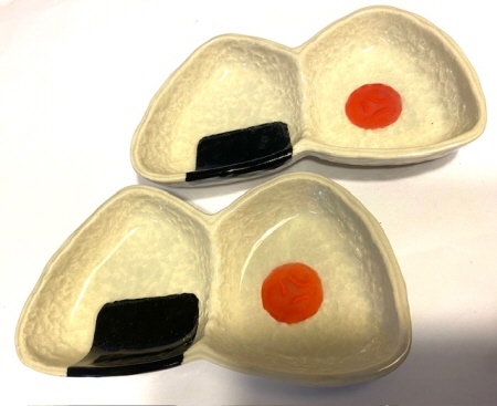 即決!かわいい☆「海苔むすび&梅むすびの小皿」拍卖