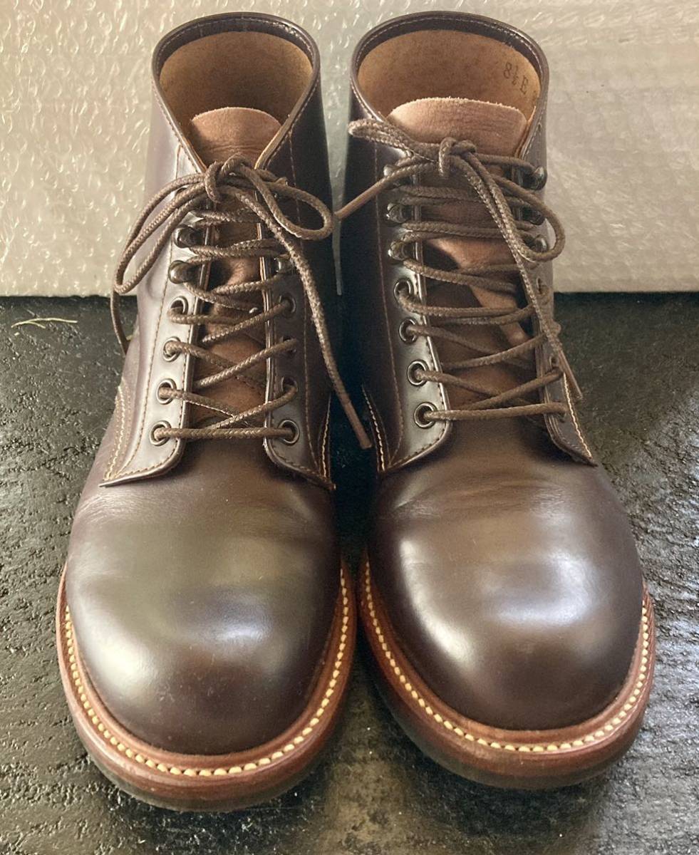 ジョーマッコイjoe mccoy 882004 ガラスレザー?レザーブーツ8.5 26.5cm 茶ブラウン拍卖