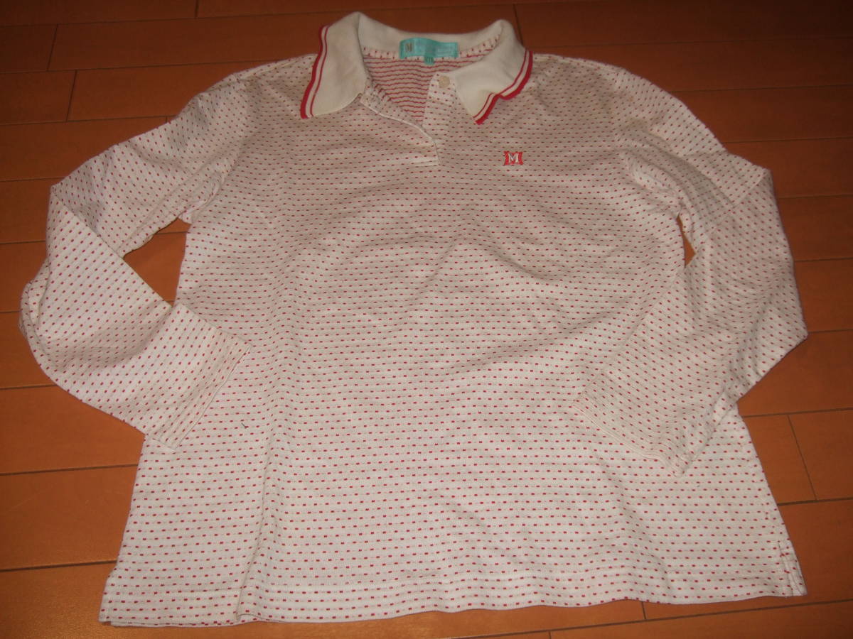 良品送料込即決☆マンシングウェア×JUNKO SHIMADA 長袖ポロシャツ☆サイズ11号拍卖