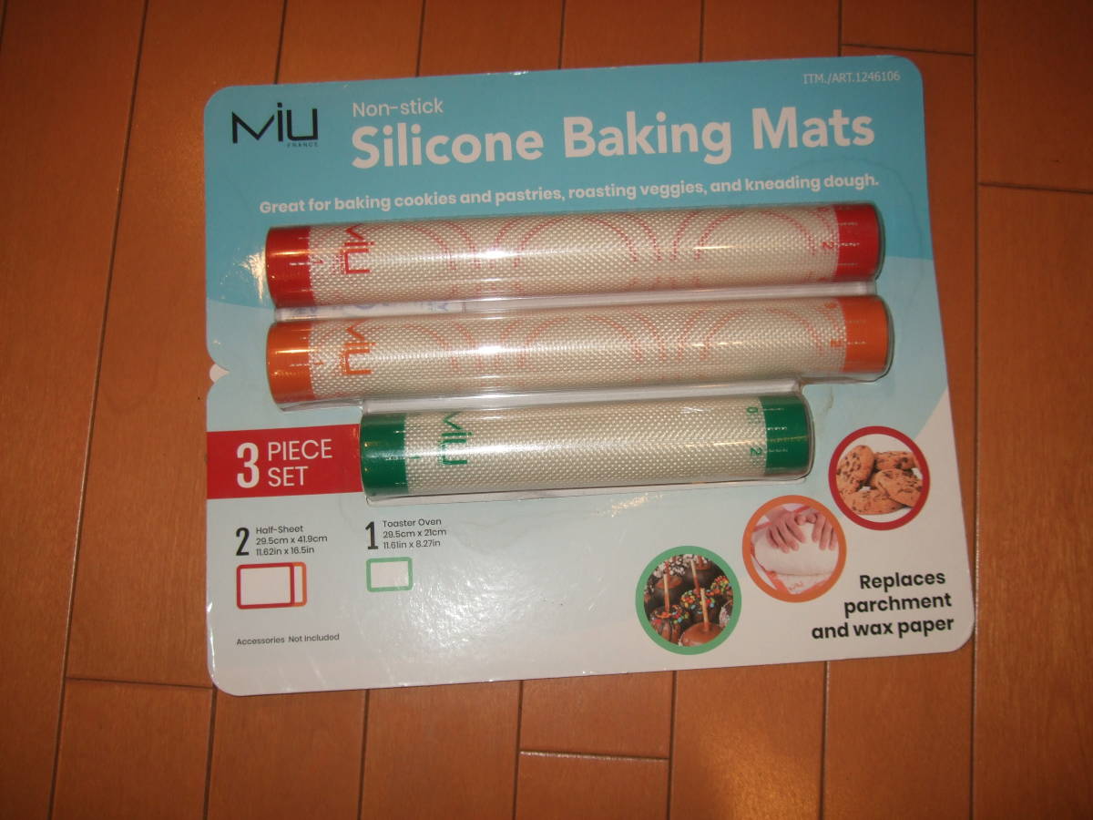 未使用送料込即決☆アメリカで購入 シリコンベイキングマット☆3個入拍卖