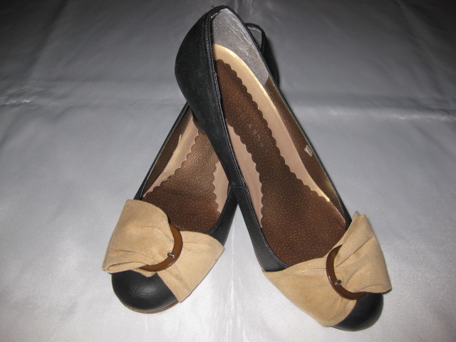 ★美品/USED★JELLY BEANS★可愛いリボン/F.レザー/日本製/パンプス★L★拍卖