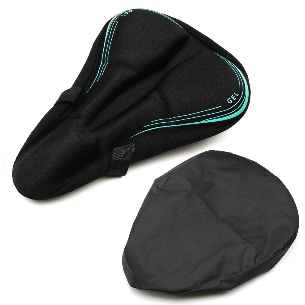 自転車サドルカバー サドルクッションカバー 衝撃吸収痛くない 超肉厚低反発 滑り止め 通気性 取付簡単 防水カバー付き拍卖